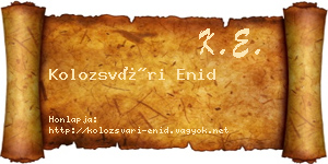 Kolozsvári Enid névjegykártya